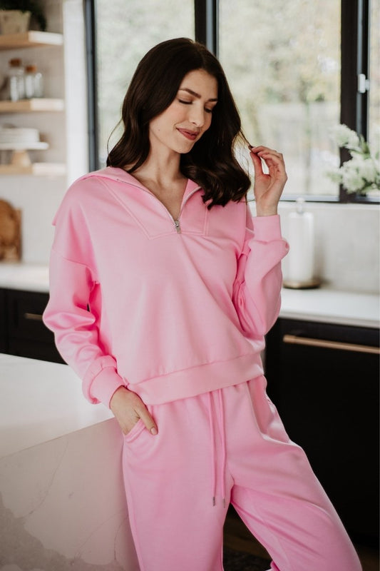 Pink Scuba Pants Set Matching