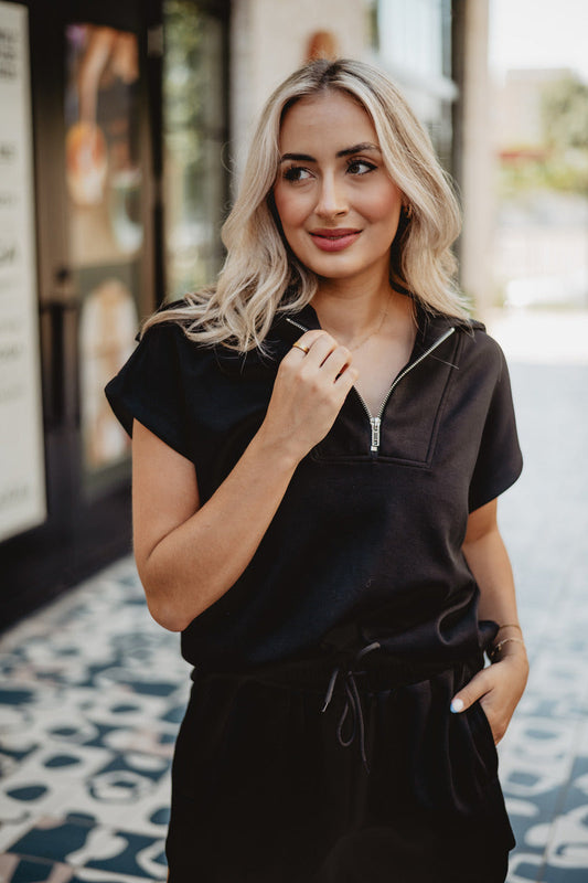 Black Scuba 2 Piece Set