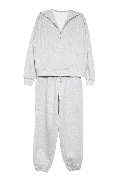 Gray Scuba Pants Lounge Set