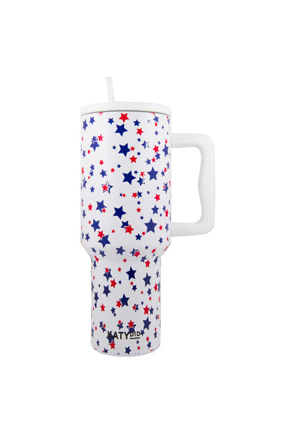 Red. White. Blue STAR 38 Oz Tumbler w/ Handle