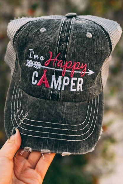 I'm A Happy Camper Trucker Hat