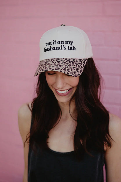 Put It On My Husband's Tab Two-Toned Vintage Hat