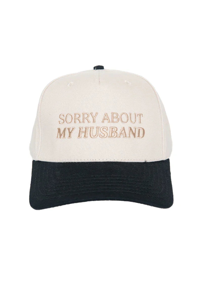 Sorry About My Husband Vintage Trucker Hat