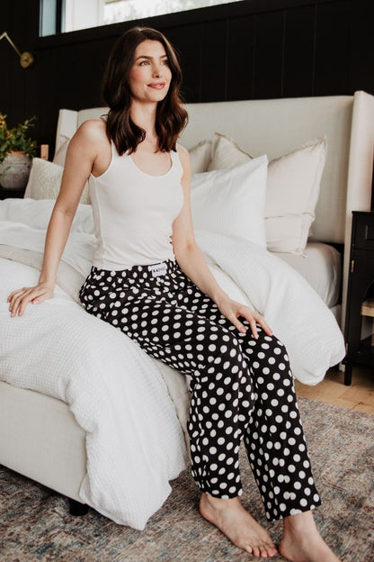 Black & White Polka Dots Boxer Pants