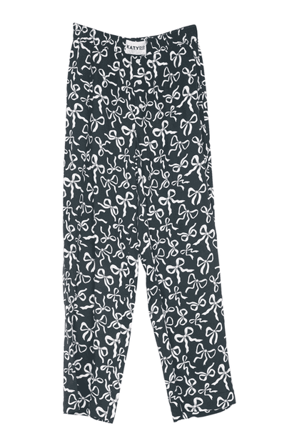 Black & White Bows Women's Boxer Pants