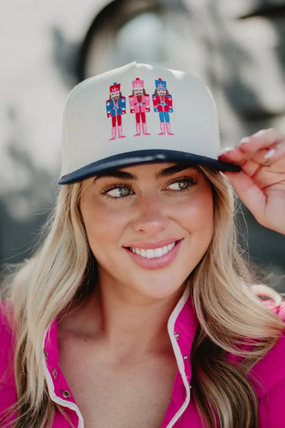 Nutcrackers Embroidered Two-Toned Hat