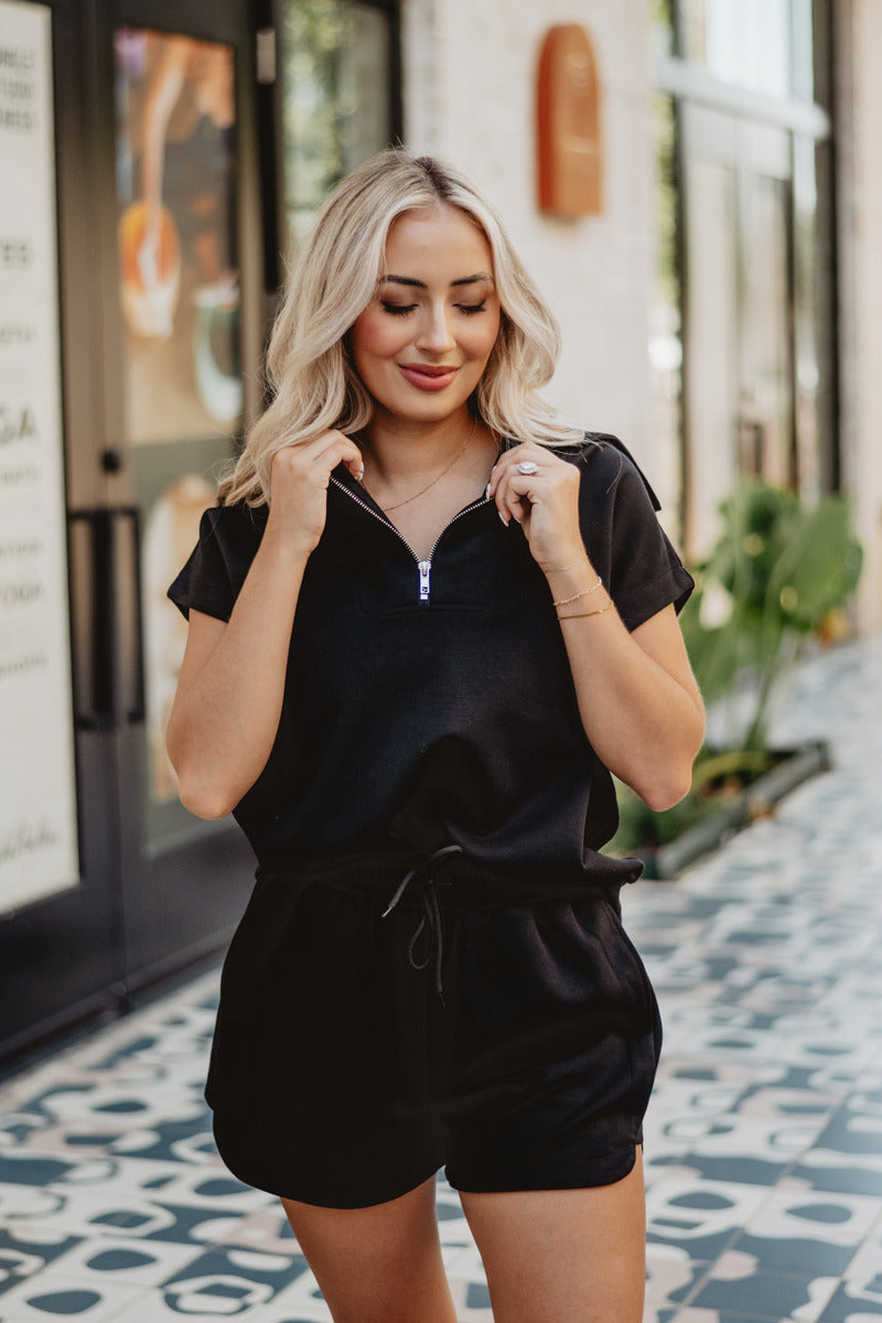 Black Scuba 2 Piece Set