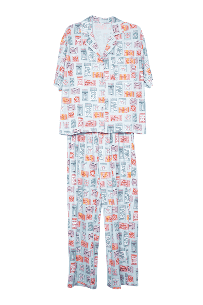 Traveling Matchbook Pajama Pants Set
