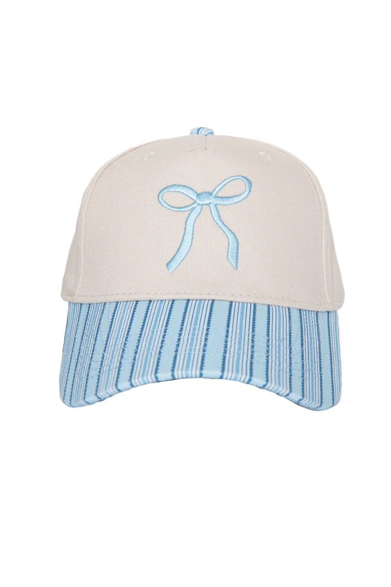 Black Coquette Bow Vintage Two-Toned Hat