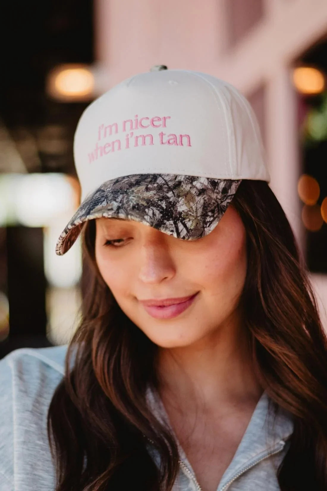 I'm Nicer When I'm Tan Funny Two-Toned Vintage Hats