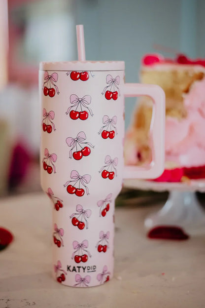 Cherry Bow Stainless Steel Tumbler