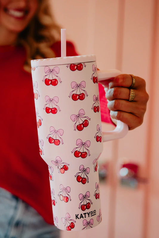 Cherry Bow Stainless Steel Tumbler