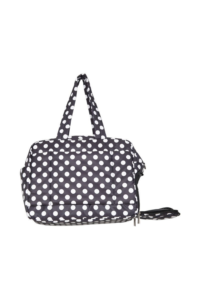 Black & White Polka Dot Weekender Bag