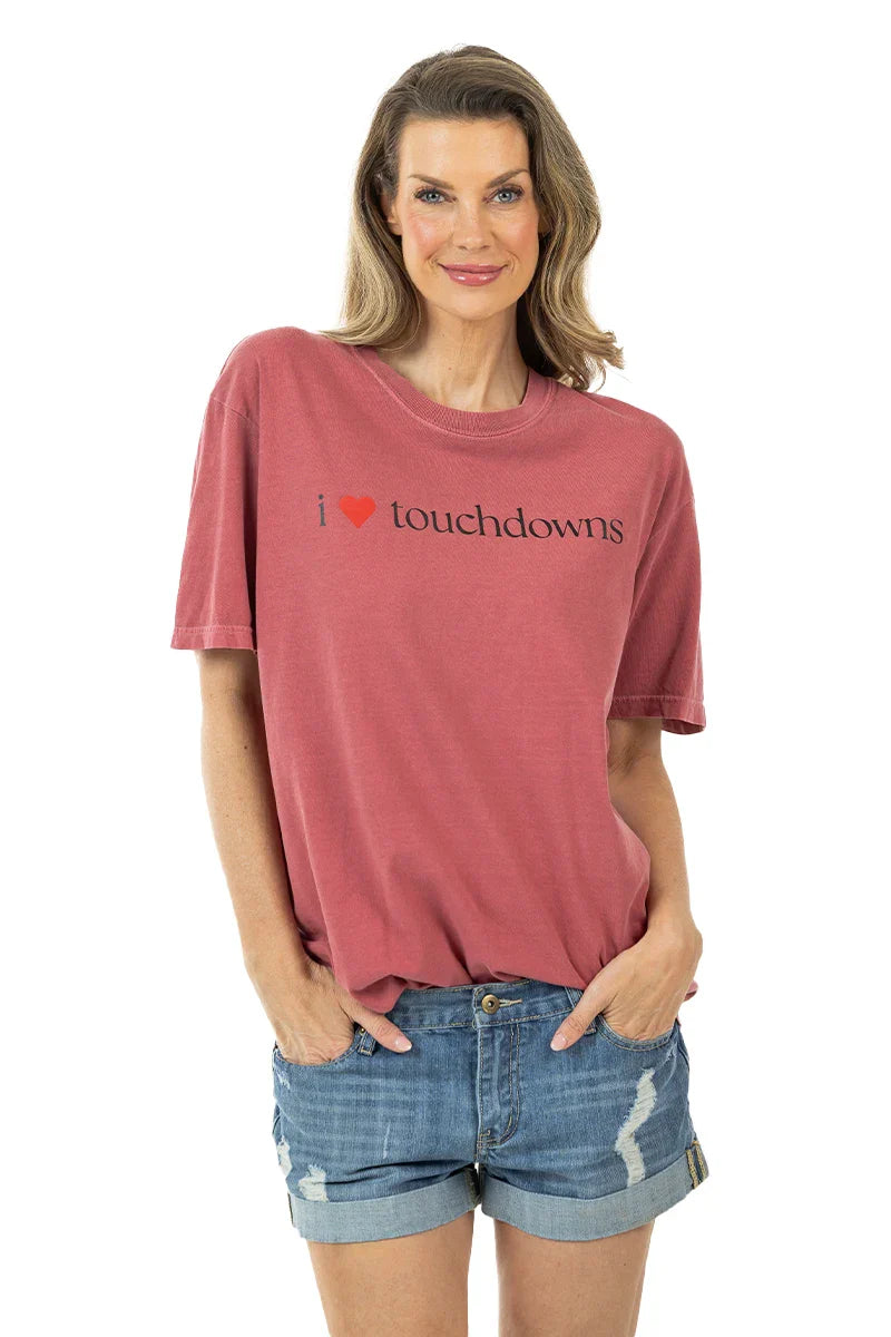 I Heart Touchdowns Women's Graphic Tee