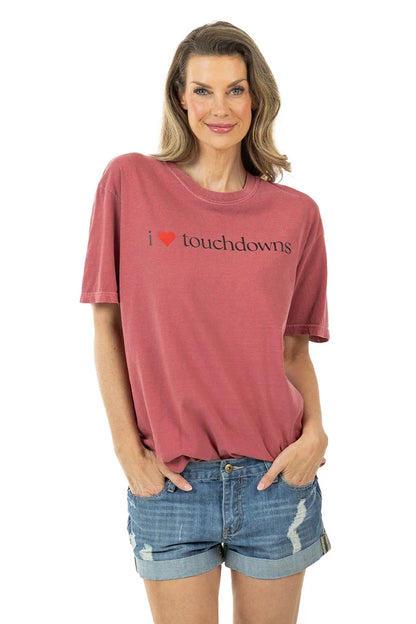 I Heart Touchdowns Women's Graphic Tee