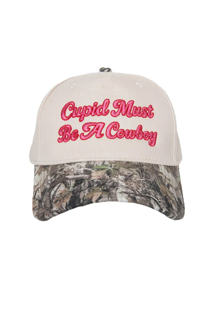 Cupid Must Be A Cowboy Trucker Cap
