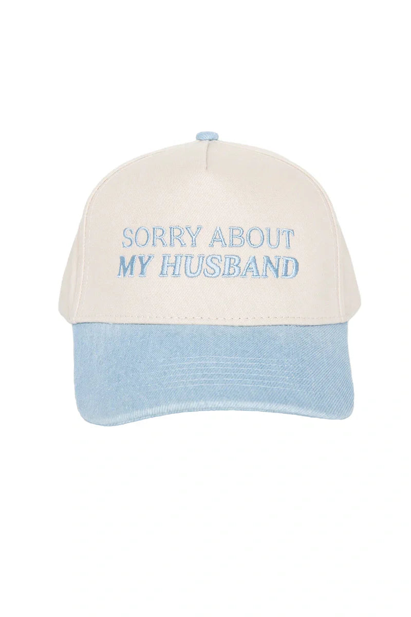 Sorry About My Husband Vintage Trucker Hat
