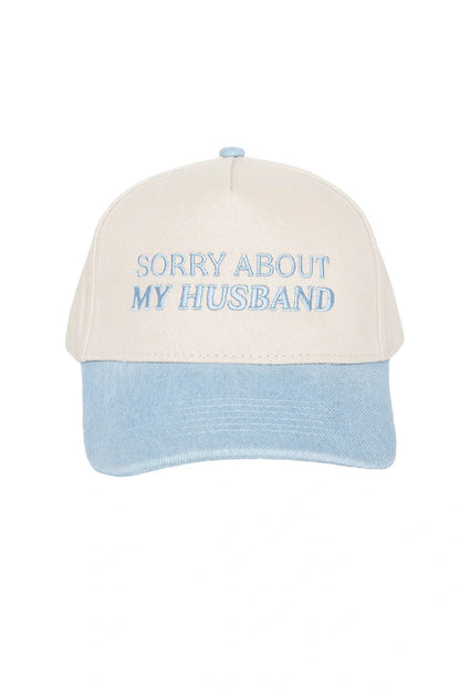 Sorry About My Husband Vintage Trucker Hat