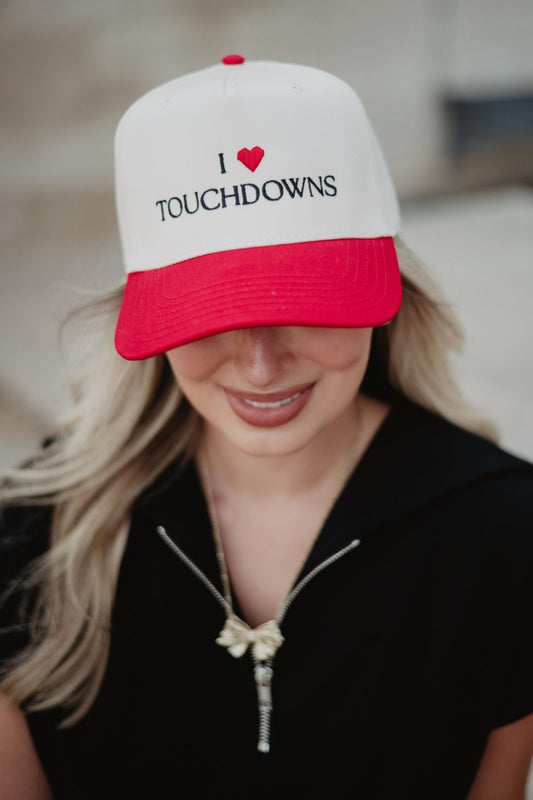 I Heart Touchdowns Two-Tone Snapback Hat
