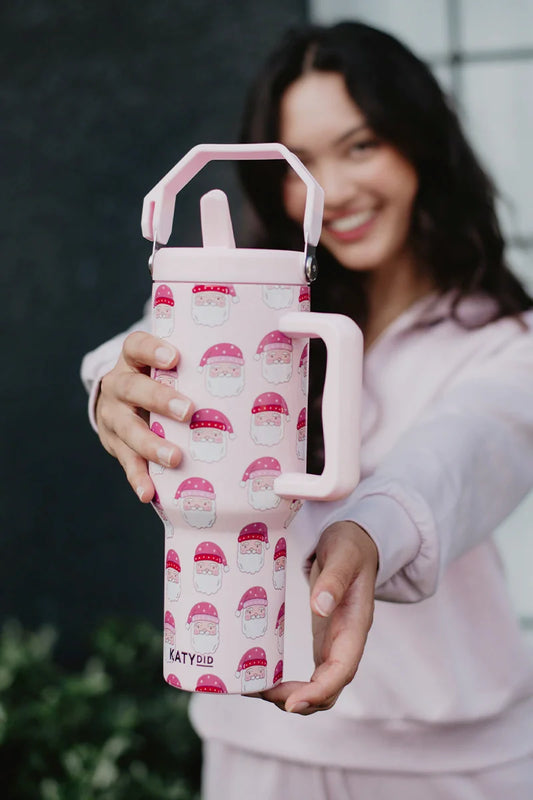 Pink Santas 38 Oz Tumbler