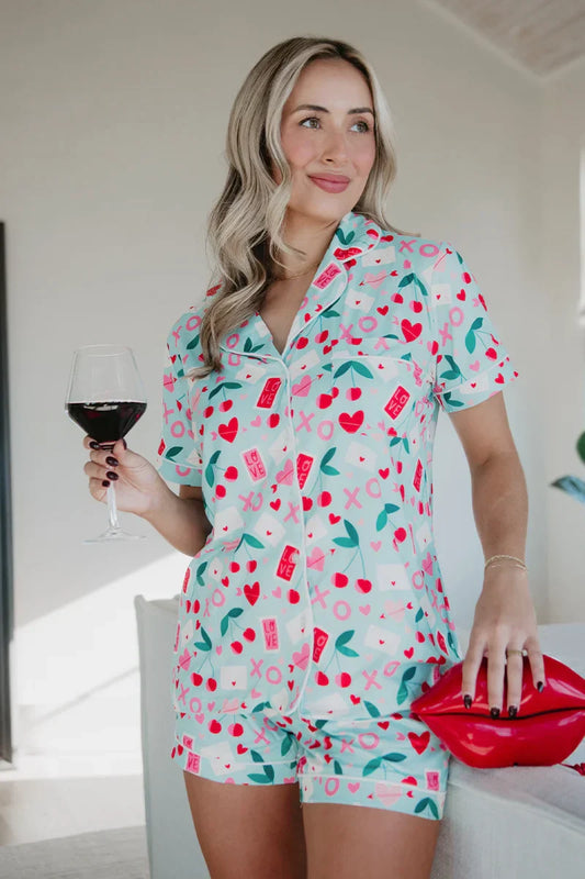 XO Cherries Valentine's Day Pajamas