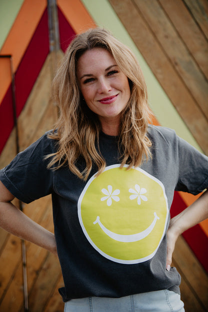 Daisy Eyes Happy Face Graphic Tee