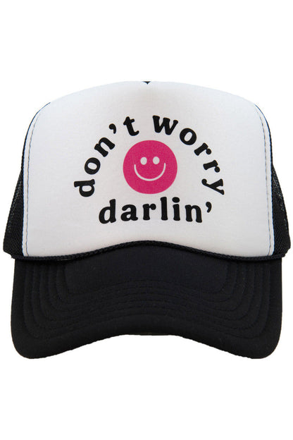 Don't Worry Darlin' Happy Face Foam Snapback Hat