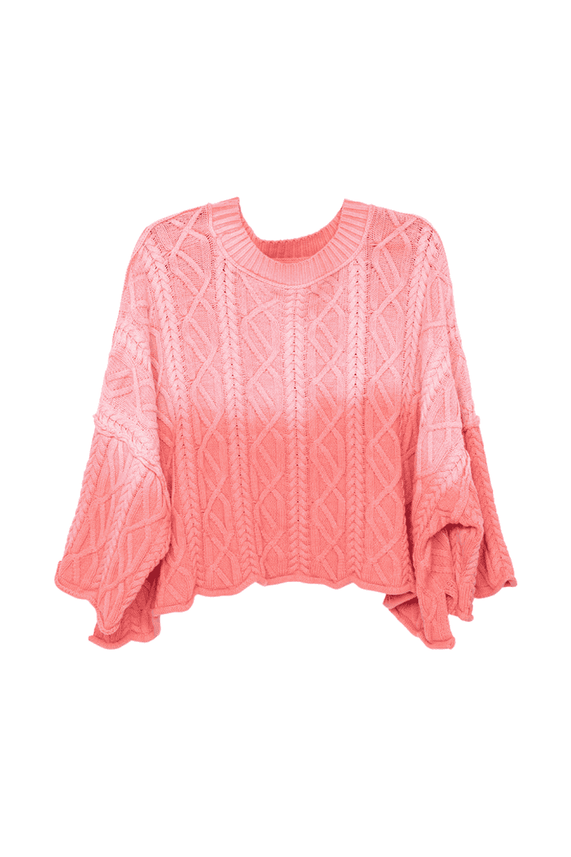 Pink Slouchy Lightweight Knit Sweater