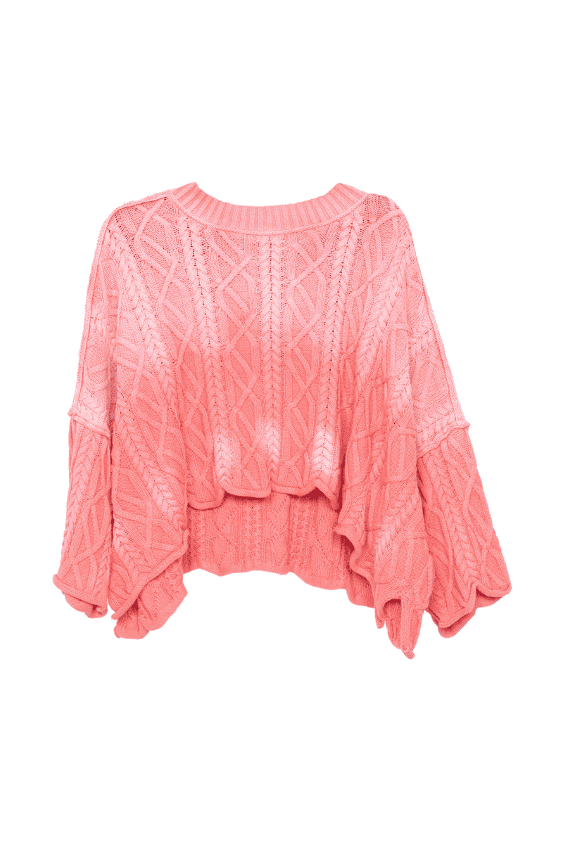 Pink Slouchy Lightweight Knit Sweater