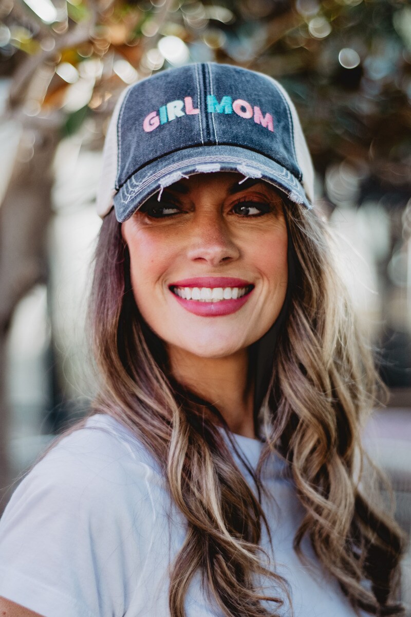 Girl Mom Women's Trucker Hats - Multicolored