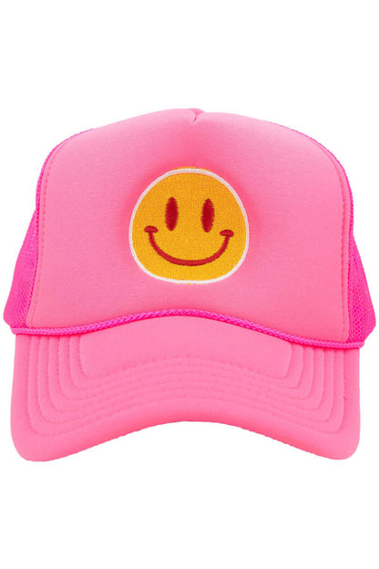 Red/Yellow Happy Face Foam Trucker Hat