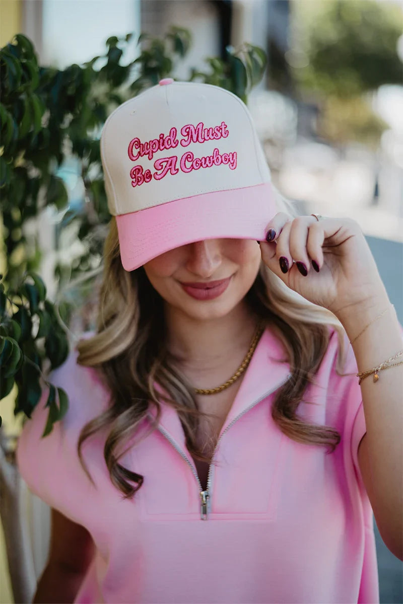 Cupid Must Be A Cowboy Trucker Cap
