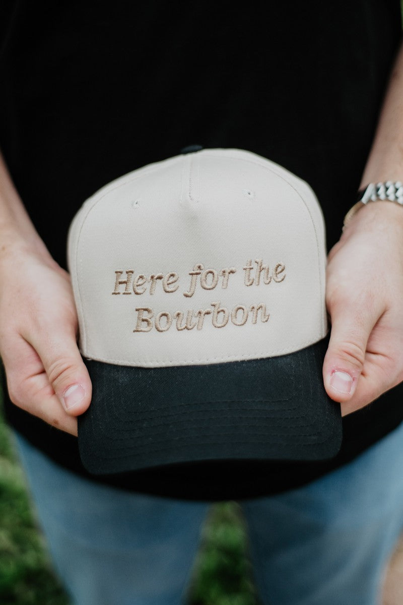 Here For the Bourbon Men's Two Toned Hat