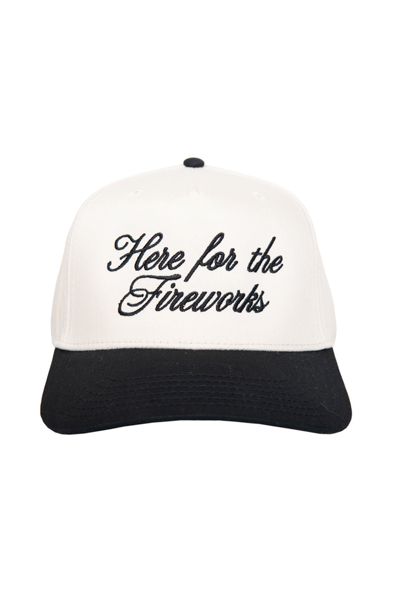 Here For The Fireworks Vintage Trucker Hat