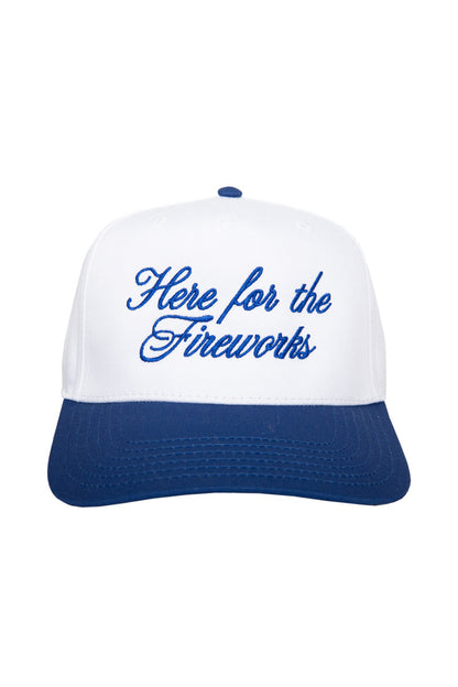 Here For The Fireworks Vintage Trucker Hat