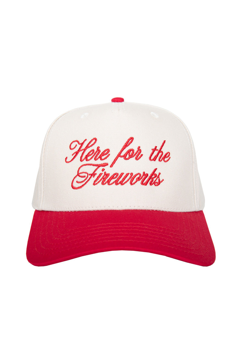 Here For The Fireworks Vintage Trucker Hat