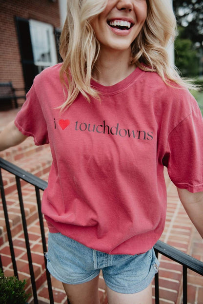 I Heart Touchdowns Women's Graphic Tee