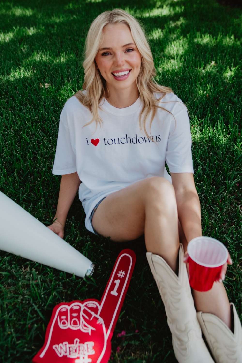 I Heart Touchdowns Women's Graphic Tee