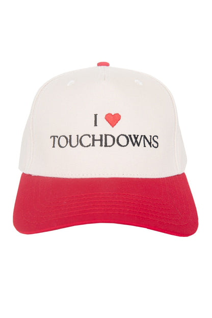 I Heart Touchdowns Two-Tone Snapback Hat