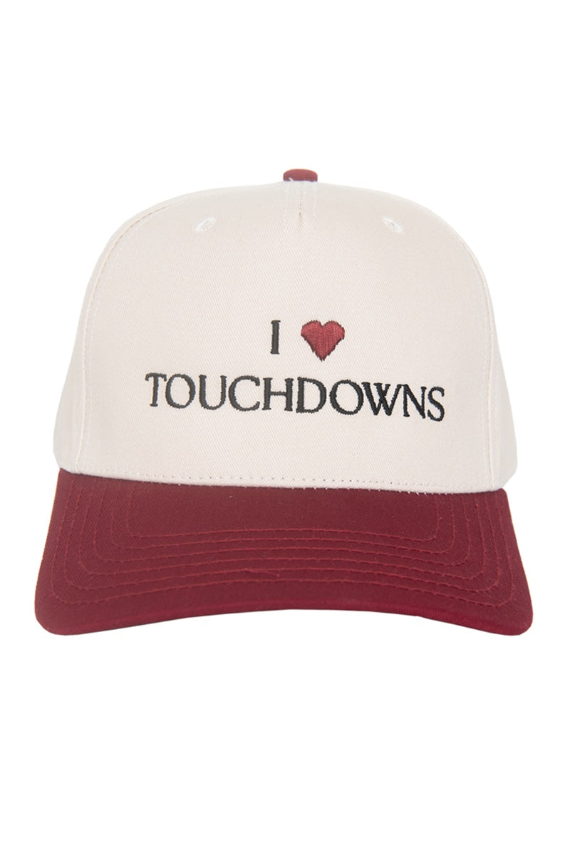 I Heart Touchdowns Two-Tone Snapback Hat
