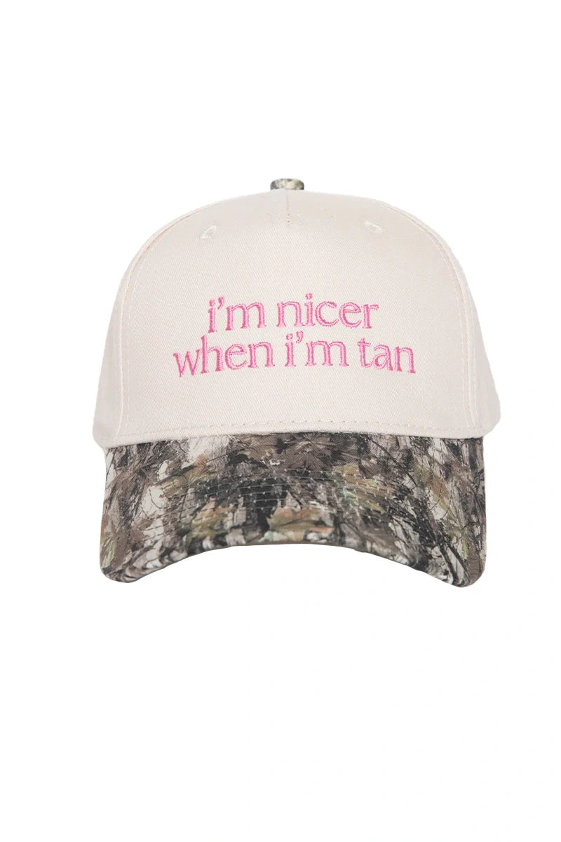 I'm Nicer When I'm Tan Funny Two-Toned Vintage Hats