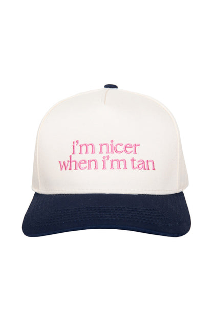 I'm Nicer When I'm Tan Funny Two-Toned Vintage Hats