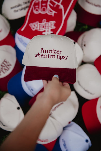 I'm Nicer When I'm Tipsy Retro Trucker Hats