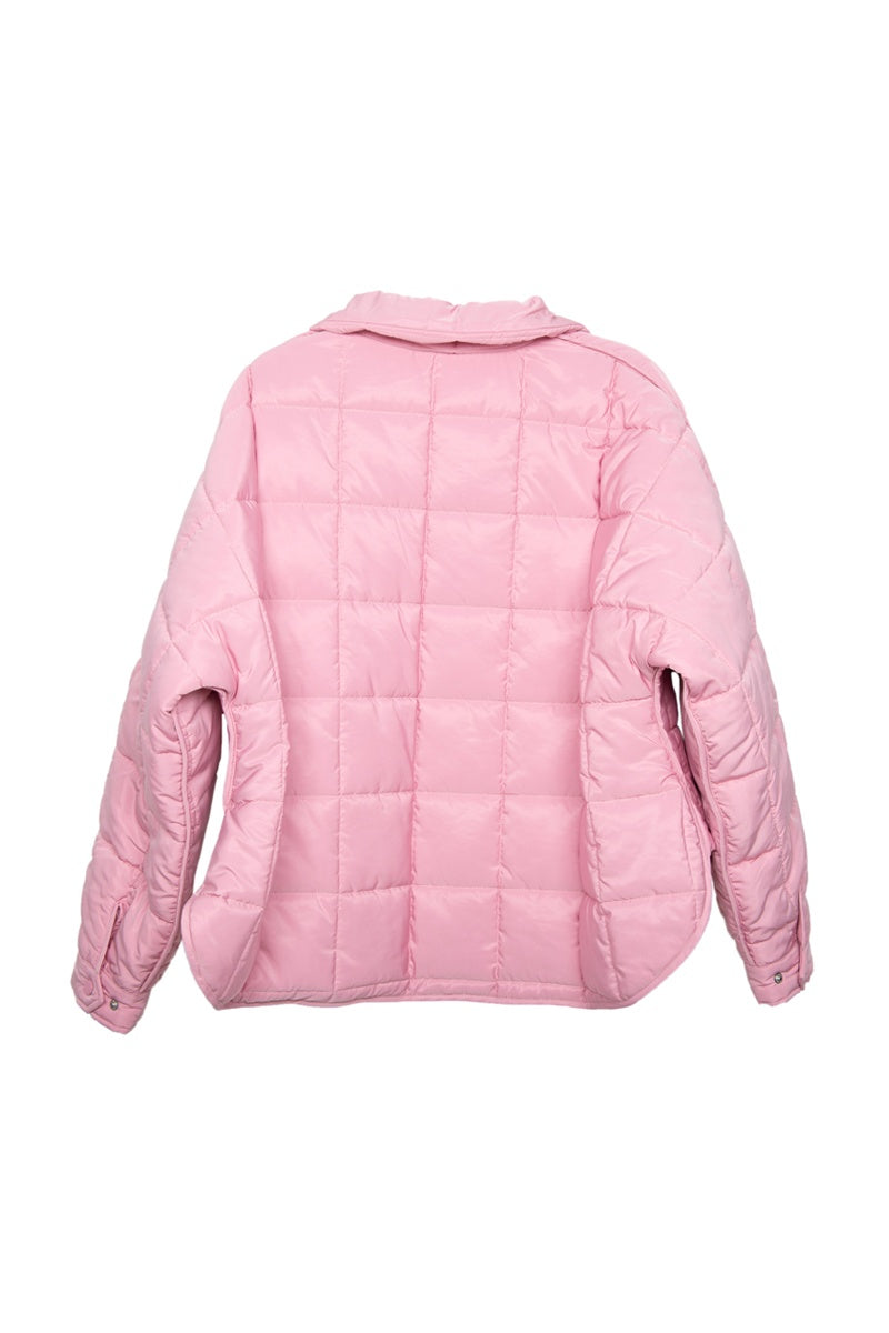 Light Pink Puffer Pullover Jacket