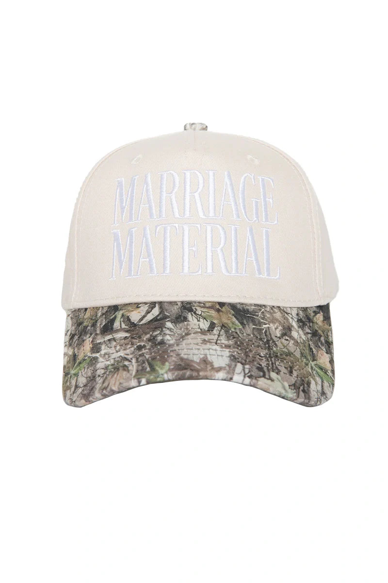 Marriage Material Two-Toned Retro Hat