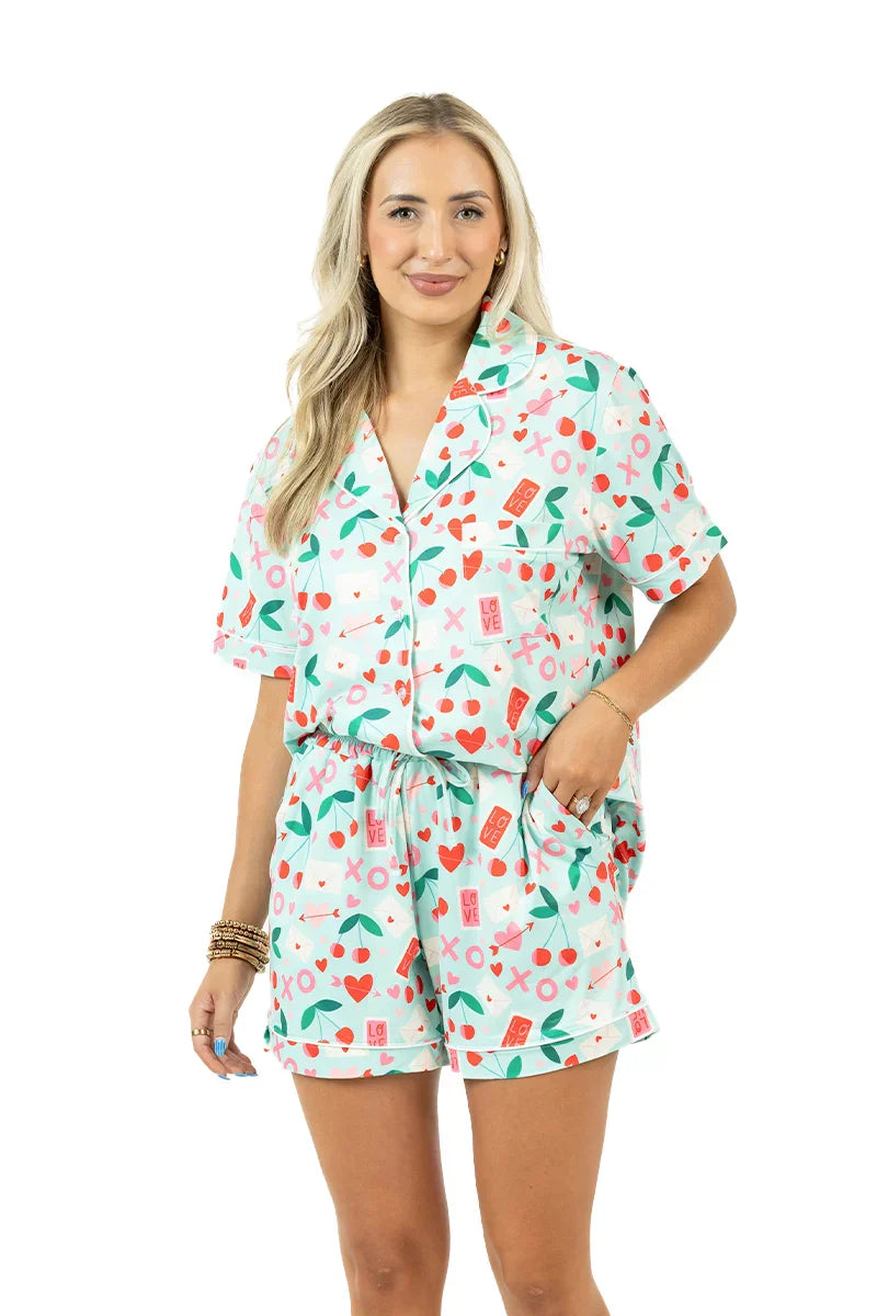 XO Cherries Valentine's Day Pajamas