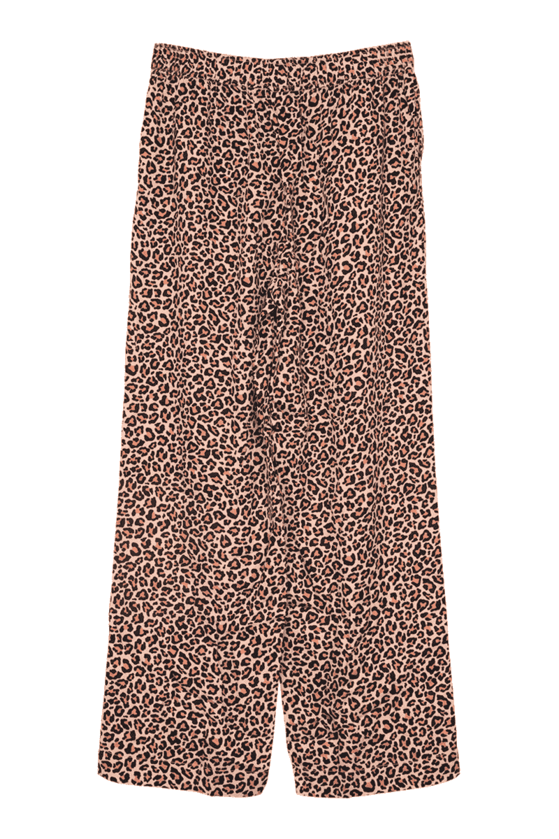 Brown Leopard Print Boxer Pants Women