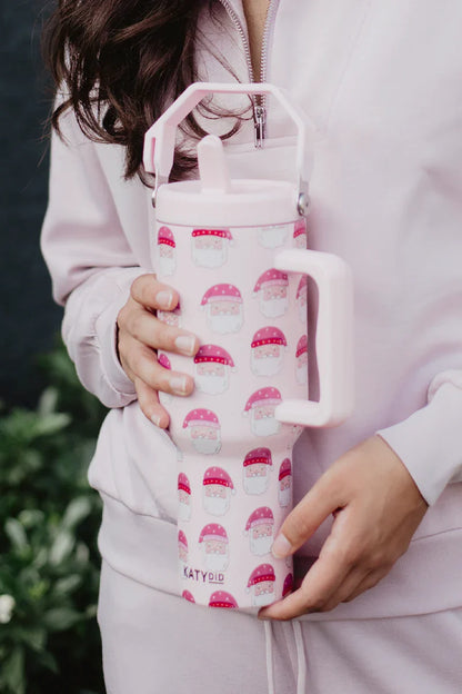 Pink Santas 38 Oz Tumbler