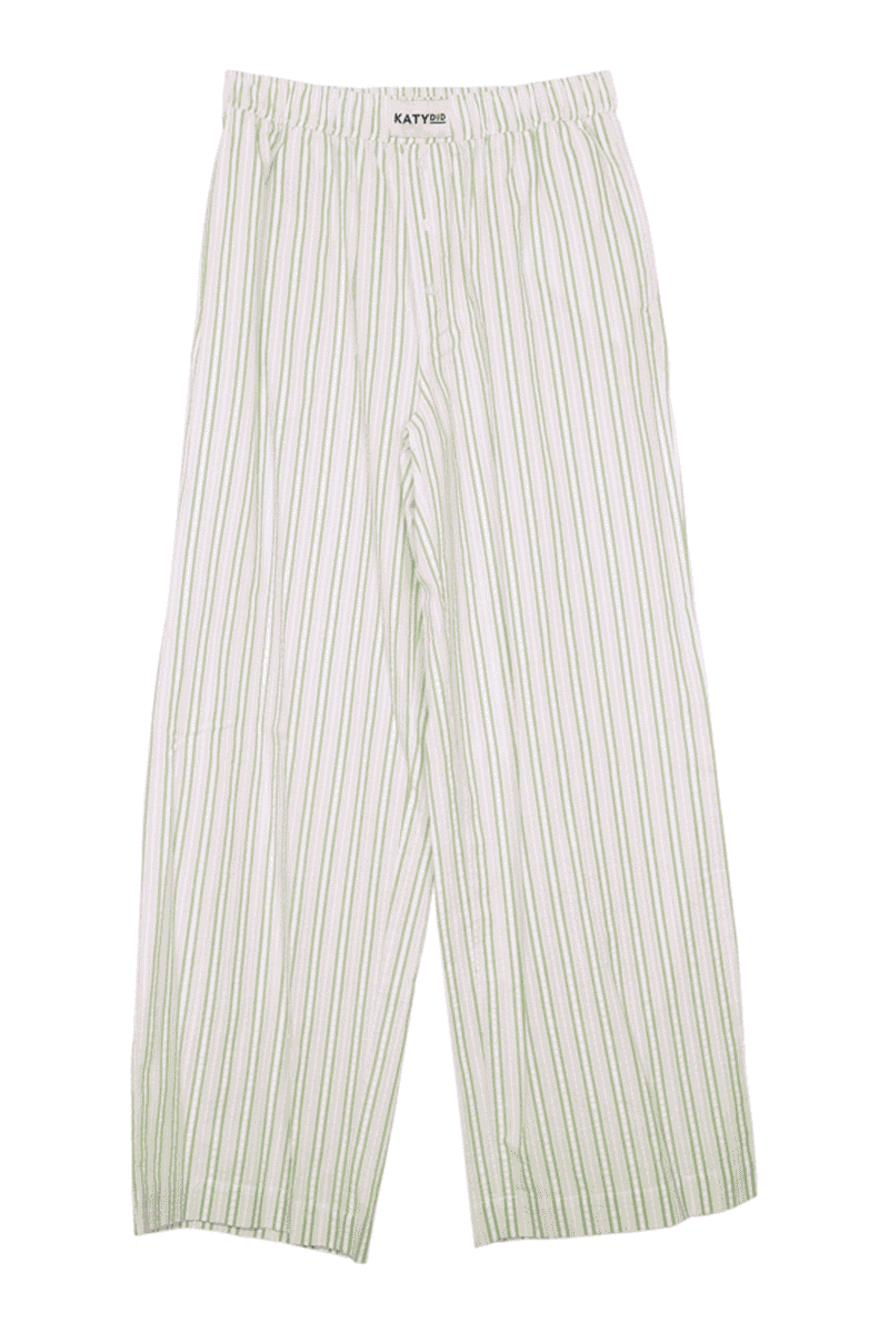 Light Pink and Green Striped Boxer Lounge Pants