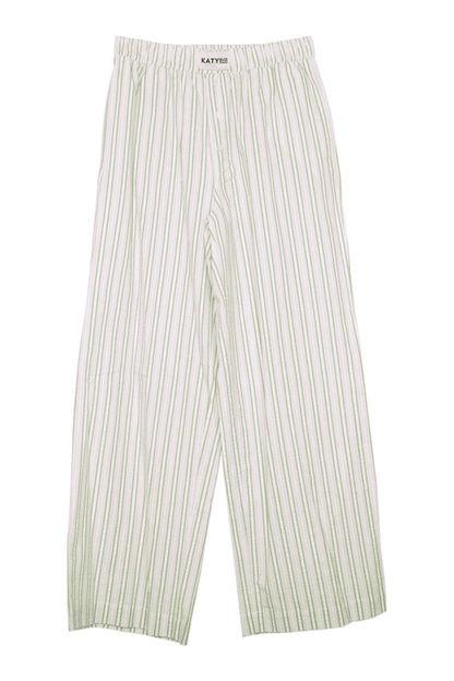 Light Pink and Green Striped Boxer Lounge Pants